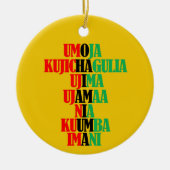 Kinara Candle Colors Joyous Kwanzaa Keramik Ornament (Vorne)
