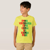 Kinara Colors Text Seven Principles of Kwanzaa T-Shirt (Vorne ganz)
