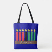 Kinara für Kwanzaa: Dunkelblau Tasche (Rückseite)