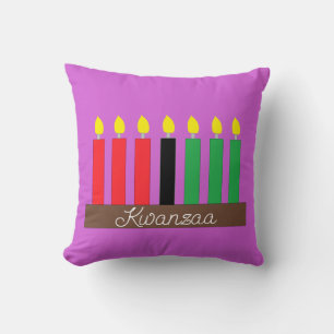 Kinara für Kwanzaa: Lavender Kissen