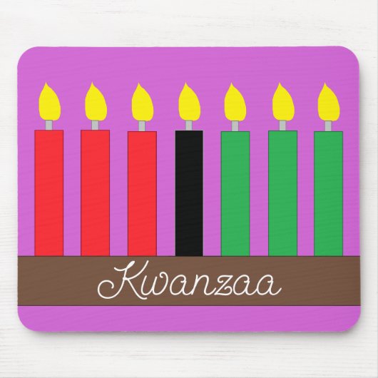 Kinara für Kwanzaa: Lavender Mousepad (Vorne)