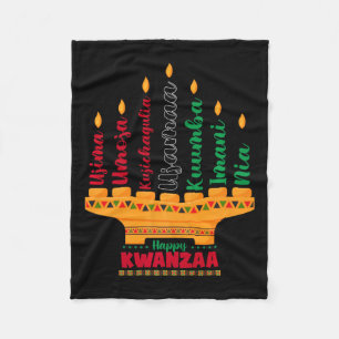 Kinara Seven Candles Principles of Kwanzaa Happy K Fleecedecke