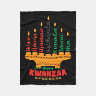 Kinara Seven Candles Principles of Kwanzaa Happy K Fleecedecke