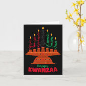 Kinara Seven Candles Principles of Kwanzaa Happy K Karte (Gelbe Blume)