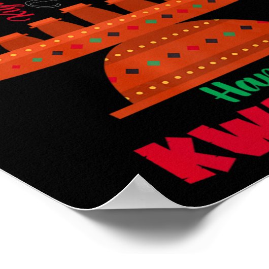 Kinara Seven Candles Principles of Kwanzaa Happy K Poster (Ecke)