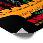 Kinara Seven Candles Principles of Kwanzaa Happy K Poster (Ecke)
