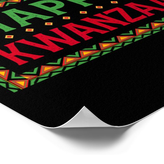 Kinara Seven Candles Principles of Kwanzaa Happy K Poster (Ecke)