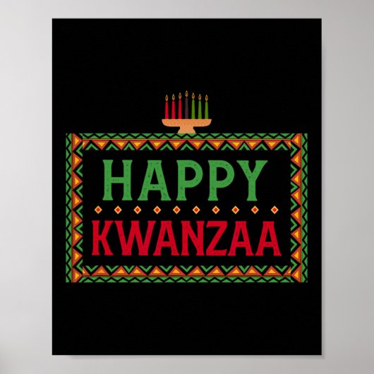 Kinara Seven Candles Principles of Kwanzaa Happy K Poster (Vorne)