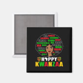 Kinara Seven Principles African American Kwanzaa A Magnet (Vorderseite/Rückseite)