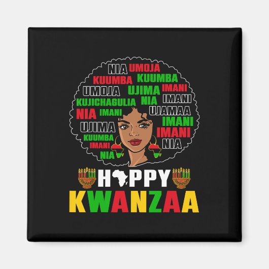 Kinara Seven Principles African American Kwanzaa A Magnet (Vorne)