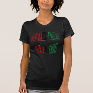 Kinara Striped Colors Text Habari Gani Kwanzaa T-Shirt