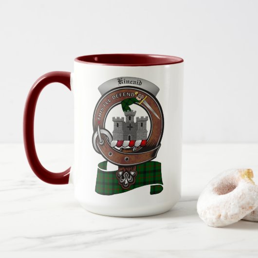 Kincaid Clan Abzeichen Combo 15oz Tasse (Mit Donut)