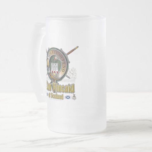 Kincaid Clan Abzeichen Mattglas Bierglas (Vorderseite Links)