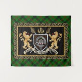 Kincaid Clan Abzeichen & Motto w/Lions Wandteppich (Vorderseite (Horizontal))