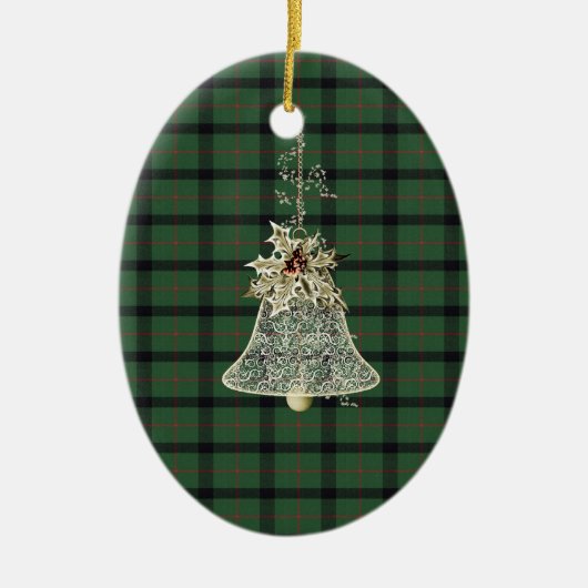 Kincaid Clan Tartan und Motto Keramik Ornament (Vorne)