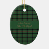 Kincaid Clan Tartan und Motto Keramik Ornament (Hinten)