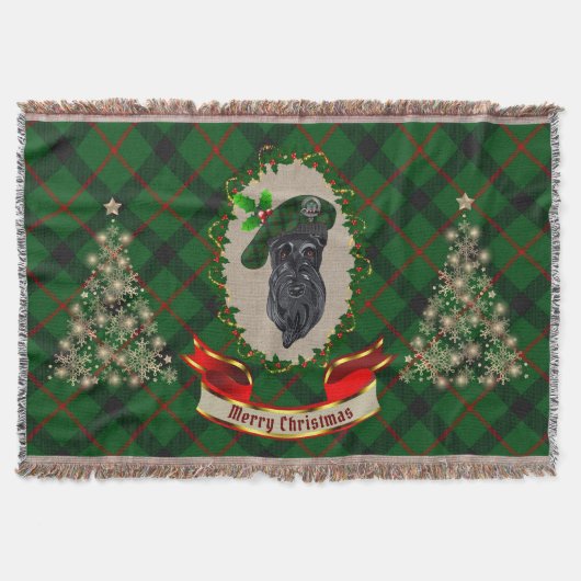 Kincaid Scottie Dog Christmas Throw Blanket Decke (Vorderseite)