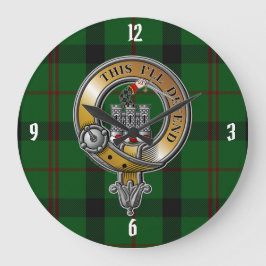 Kincaid Tartan & Abzeichen Große Wanduhr