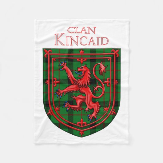 Kincaid Tartan Scottish Kariert Lion Rampant Fleecedecke (Vorderseite)