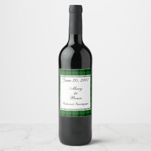 Kincaide Scottish Wedding Wine Label Weinetikett