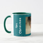 Kind 1. Weihnachtssternschneeflitter Custom Foto B Tasse (Links)