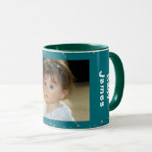 Kind 1. Weihnachtssternschneeflitter Custom Foto B Tasse (VorderseiteRechts)