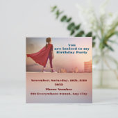 Kind 4 einladung (Stehend Vorderseite)