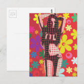 Kind-60er-Blume Postkarte (Vorne/Hinten)