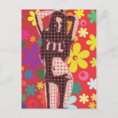 Kind-60er-Blume Postkarte (Vorderseite)