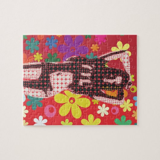 Kind-60er-Blume Puzzle (Horizontal)