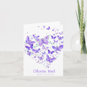 Kind Alzheimerheimer Awareness Butterflys Herz Gi Karte