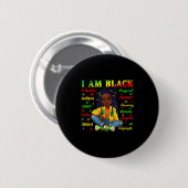 Kind am Schwarzen Geschichtsmonat Afrikanisch Button (Vorne & Hinten)