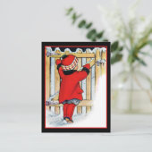 Kind am Tor Postkarte (Stehend Vorderseite)