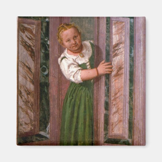 Kind an der Tür, aus dem Sala a Crociera, c.156 Magnet (Vorne)