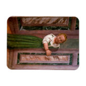 Kind an der Tür, aus dem Sala a Crociera, c.156 Magnet (Horizontal)
