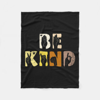 Kind Asl Hand Sign Interpreter Zeichensprache Fleecedecke