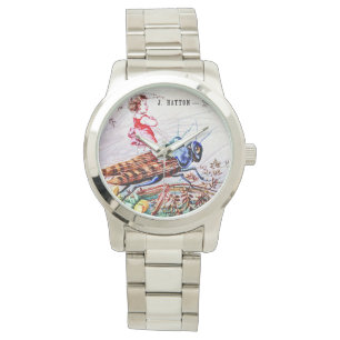 Kind auf Heuschrecken reitend Armbanduhr