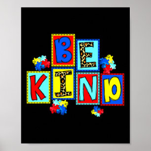 Kind Autismus Bewusstsein Asl Kindness Autismus Ma Poster