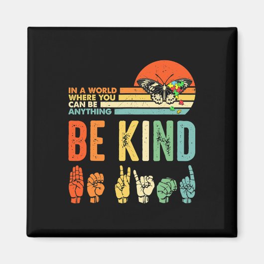 Kind Autismus Bewusstsein Asl Mama Lehrer Kindheit Magnet (Vorne)