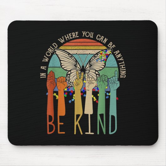 Kind Autismus Bewusstsein Asl Mama Lehrer Kindheit Mousepad (Vorne)