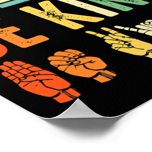 Kind Autismus Bewusstsein Asl Mama Lehrer Kindheit Poster (Ecke)