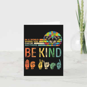 Kind Autismus Bewusstsein Asl Mama Lehrer Kindness Karte