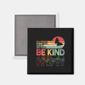 Kind Autismus Bewusstsein Asl Mama Lehrer Kindness Magnet (Vorderseite/Rückseite)
