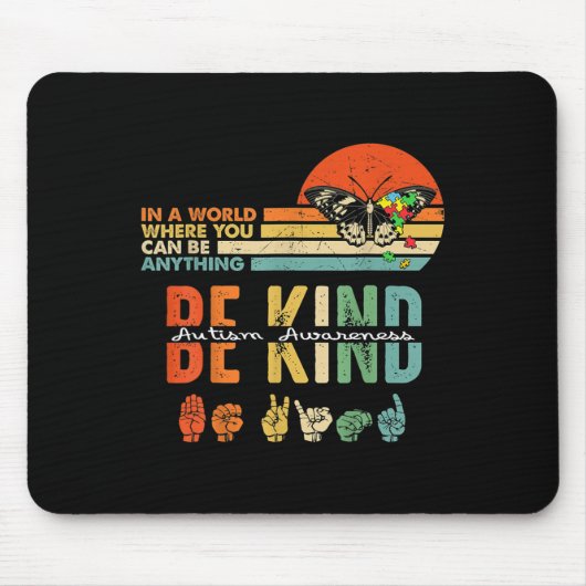 Kind Autismus Bewusstsein Asl Mama Lehrer Kindness Mousepad (Vorne)