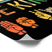 Kind Autismus Bewusstsein Asl Mama Lehrer Kindness Poster (Ecke)