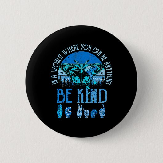 Kind Autismus Bewusstsein Inspiration Retro Teac Button (Vorderseite)