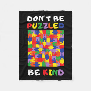 Kind Autistische Puzzle Autismus Bewusstsein 2022 Fleecedecke
