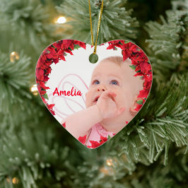Kind/Baby Foto Weihnachten Keramik Ornament