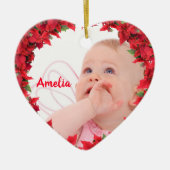 Kind/Baby Foto Weihnachten Keramik Ornament (Vorne)