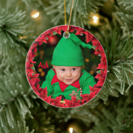 Kind/Baby Foto Weihnachten Keramik Ornament